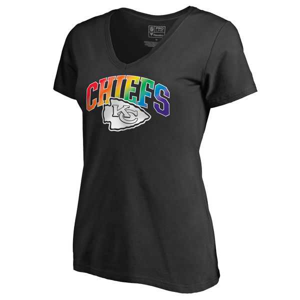 Women's Kansas City Chiefs NFL Pro Line by Fanatics Branded Black Plus Sizes Pride T-Shirt,We sell and wholesale Women's Kansas City Chiefs NFL Pro Line by Fanatics Branded Black Plus Sizes Pride T-Shirt on line form chian!